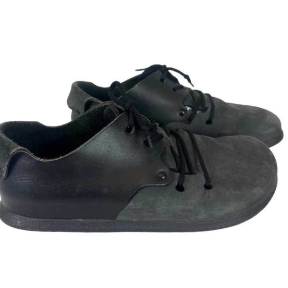 Birkenstock Montana  Black & Gray Suede Natural Leather Shoes 11 - N1357